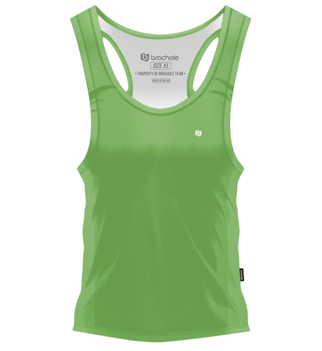 Zielony  damski tank top do ćwiczeń
