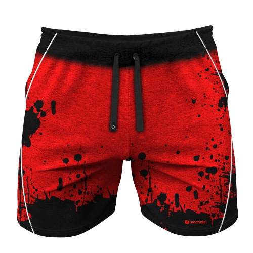 Profesjonalne Czerwone Spodenki Treningowe SPLATTER