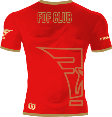Koszulka Treningowa męska FDF Czerwona czerwona meska tyl.png