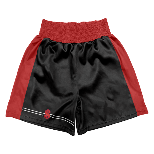 Czarno-czerwone szorty bokserskie Richboy Czarno-czerwone szorty bokserskie Richboy.Tył.png