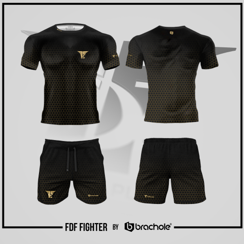 Koszulka na siłownię męska FDF Czarna stroj na silownie czarnyt2.png