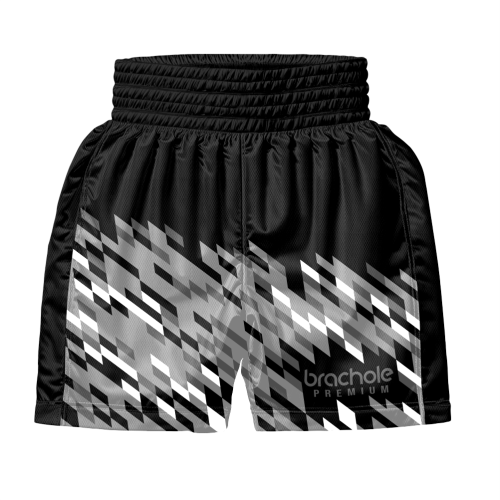 Czarne spodenki do boksu Bricks Czarne Olimpijskie spodenki do boksu Bricks.tył.png