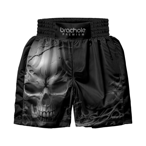 Czarne spodenki bokserskie olimpijskie Skull