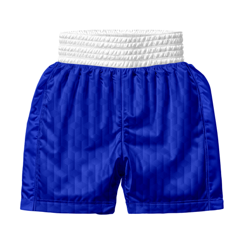 Niebieskie Olimpijskie spodenki do boksu Basic Niebieskie Olimpijskie spodenki do boksu Basic .tył.png