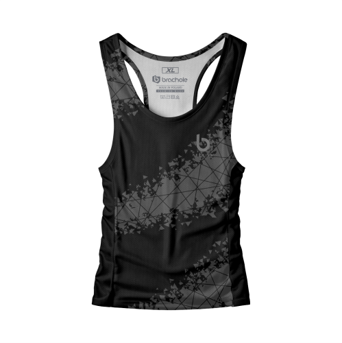 Czarny  tank top męski Cut