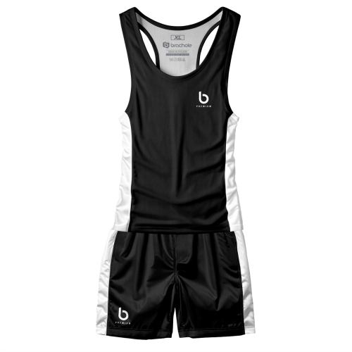 Czarno-biały komplet męski Black