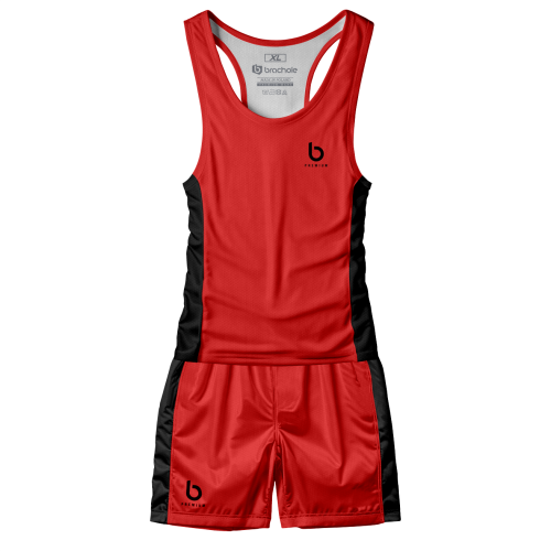 Czerwony  komplet męski sportowy