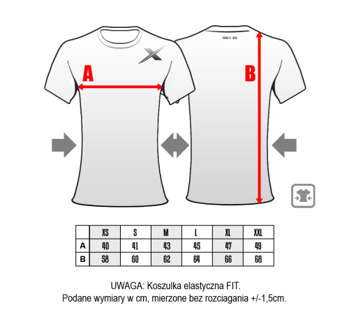 Czarna koszulka treningowa Base Navy z Wzorem koszulka tabela.png