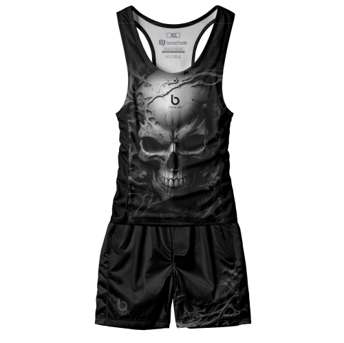 Czarny komplet męski Skull