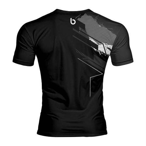 Czarna Antybakteryjna Koszulka Fitness Cyber  Antybakteryjna Koszulka Fitness Cyber.tył.png