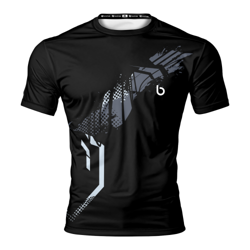 Czarna Koszulka Treningowa z Technologią Odprowadzania Wilgoci Glom Navy