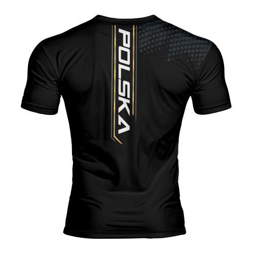 Czarny T-shirt męski oddychający Glory Gold Czarny T-shirt – , Oddychający Glory Gold. tył.png