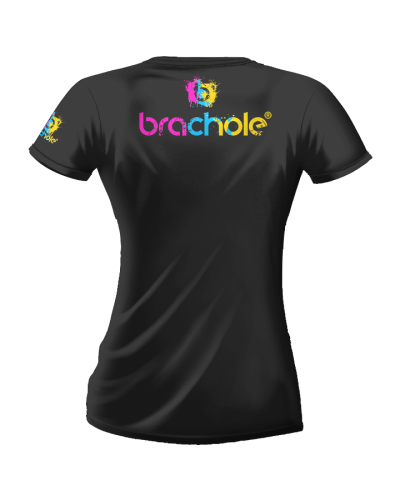 Czarna koszulka do ćwiczeń z logo Brachole