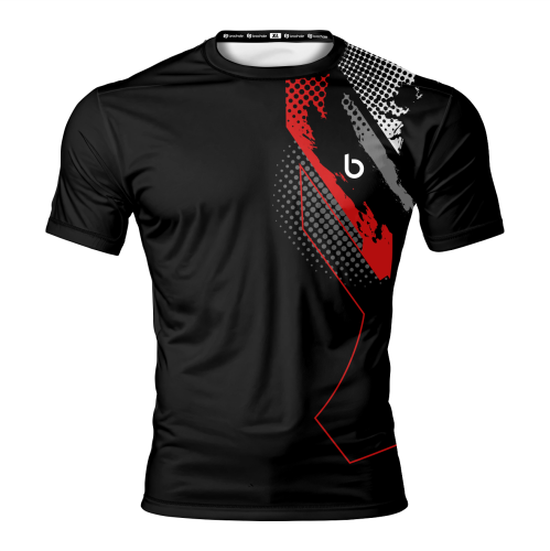 Czarna koszulka treningowa męska Nitra Red