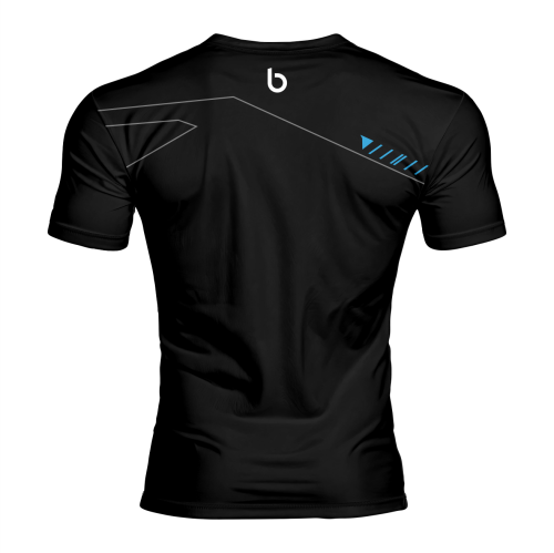 Czarna Koszulka Męska Sportowa Perfo Blue Niebieska Koszulka Męska Sportowa Perfo Blue.tył.png