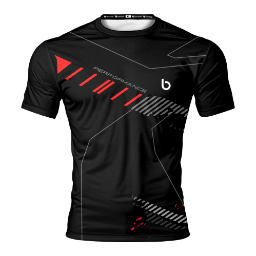 Czarna koszulka męska z napisem Perfo Red Czarna koszulka męska z napisem Perfo Red.przód.png