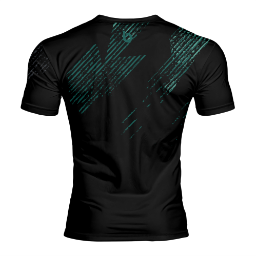 Czarno-zielona koszulka męska Raw Green Czarno-zielona profesjonalna koszulka męska Raw Green.tył.png