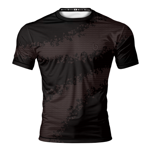 Czarno- brązowa szybkoschnąca koszulka na siłownię męska Rust Brown Czarno- brązowa szybkoschnąca koszulka na siłownię męska Rust Brown przód.png