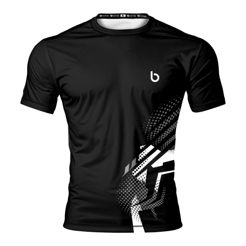 Czarna koszulka treningowa męska Vert Grey Czarna koszulka treningowa męska Vert Grey.przód.png