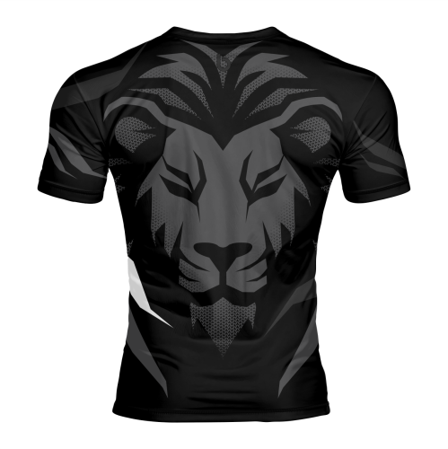 Czarna Koszulka Treningowa  z Grafiką Wild Koszulka Treningowa 'Wild' z Grafiką Lwa.tył.png