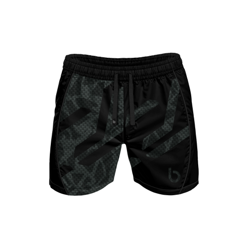 Czarne krótkie spodenki na siłownię męskie Base Green Czarne krótkie spodenki na siłownię męskie Base Green. przód.png