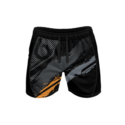 Czarne krótkie spodenki sportowe męskie  Dvs Orange Czarne krótkie spodenki sportowe męskie  Dvs Orange. przód.png