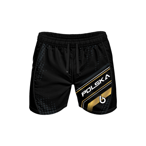 Czarne spodenki sportowe Glory Gold Czarne spodenki sportowe Glory Gold.przód.png