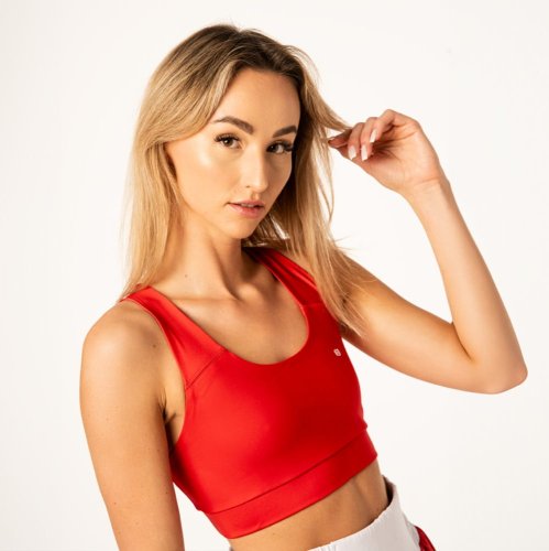 Czerwony biustonosz sportowy damski Brachole Czerwony biustonosz sportowy damski Brachole.przód.jpg