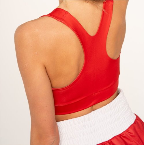 Czerwony biustonosz sportowy damski Brachole Czerwony biustonosz sportowy damski Brachole.tył.jpg