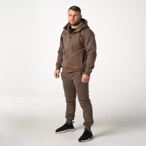 Brązowy komplet dresowy męski bawełniany Prestige Brązowy komplet dresowy męski bawełniany Prestige