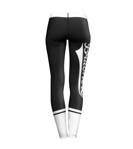 Biało-Czarne Legginsy Damskie Klasyk