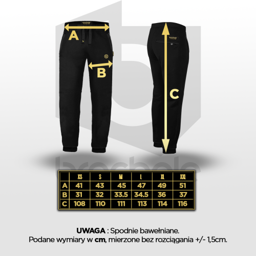 Brązowy komplet dresowy męski bawełniany Prestige Spodnie rozmiary.jpg