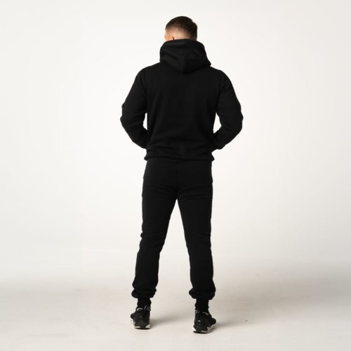 Stylowy czarny dres męski bawełniany Prestige Czarna Bluza męska  z wysokiej jakości bawełny