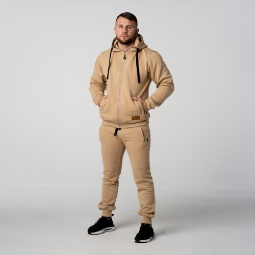 Beżowy dres męski bawełniany Prestige