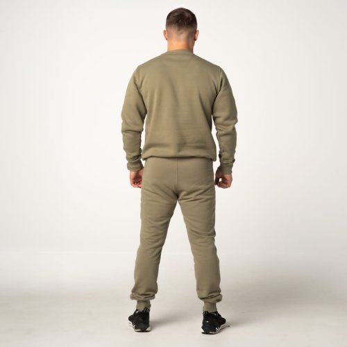 Oliwkowa bluza  męska z bawełny Brachole Oliwkowa bluza sportowa męska Prestige