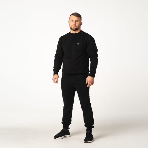 Czarny dres męski bawełniany Premium