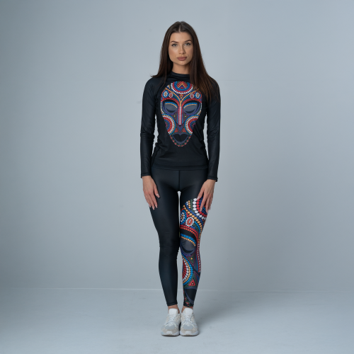 Legginsy Treningowe z wysokim stanem Damskie Maska