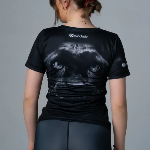 Czarna damska koszulka treningowa Pantera