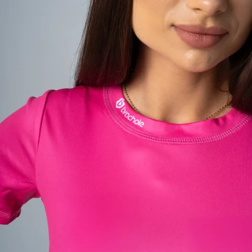 Różowy damski T-shirt treningowy