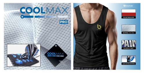 Czarny strój sportowy męski Cut cool-max brachole.png