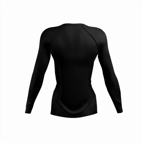 Profesjonalny Czarny Rashguard Damski Maska