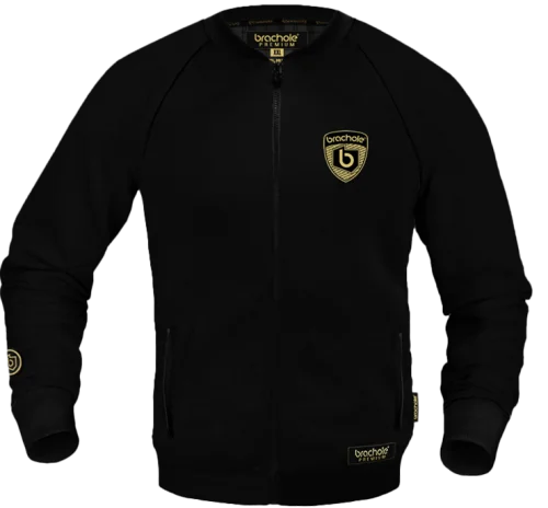 Bluza Baseball TARCZA Czarna bawełniana bluza męska na zamek