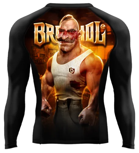 Rashguard BRACHOL Czarny longsleeve z grafiką na plecach