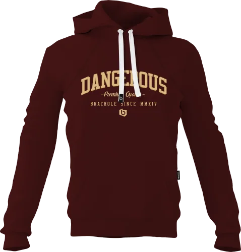 Bluza Damska Kangurka DANGEROUS Bordo dangerous gold.png