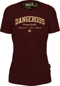 Koszulka Damska DANGEROUS Bordo