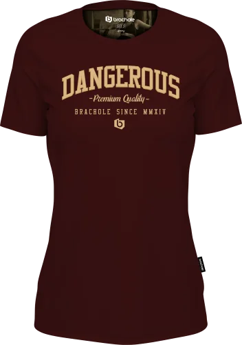 Koszulka Damska DANGEROUS Bordo