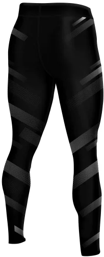 Legginsy męskie na rower Stripes Czarne