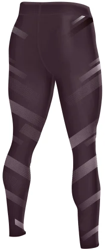 Legginsy sportowe męskie Stripes Bordowe