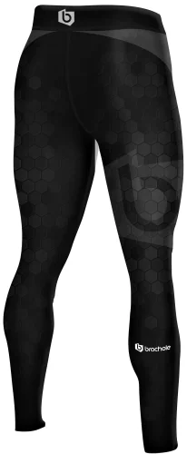 Legginsy treningowe męskie plaster miodu Czarne