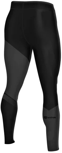 Legginsy męskie do biegania Czarne Plate